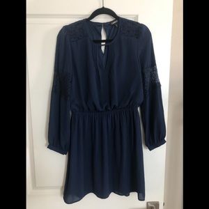 Express Navy long sleeve dress